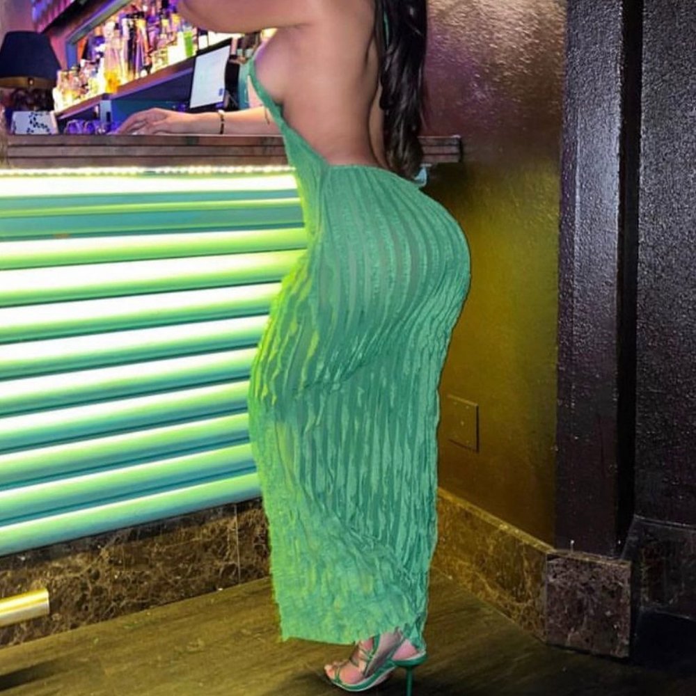 Diva Moda Fashion Green maxi dress